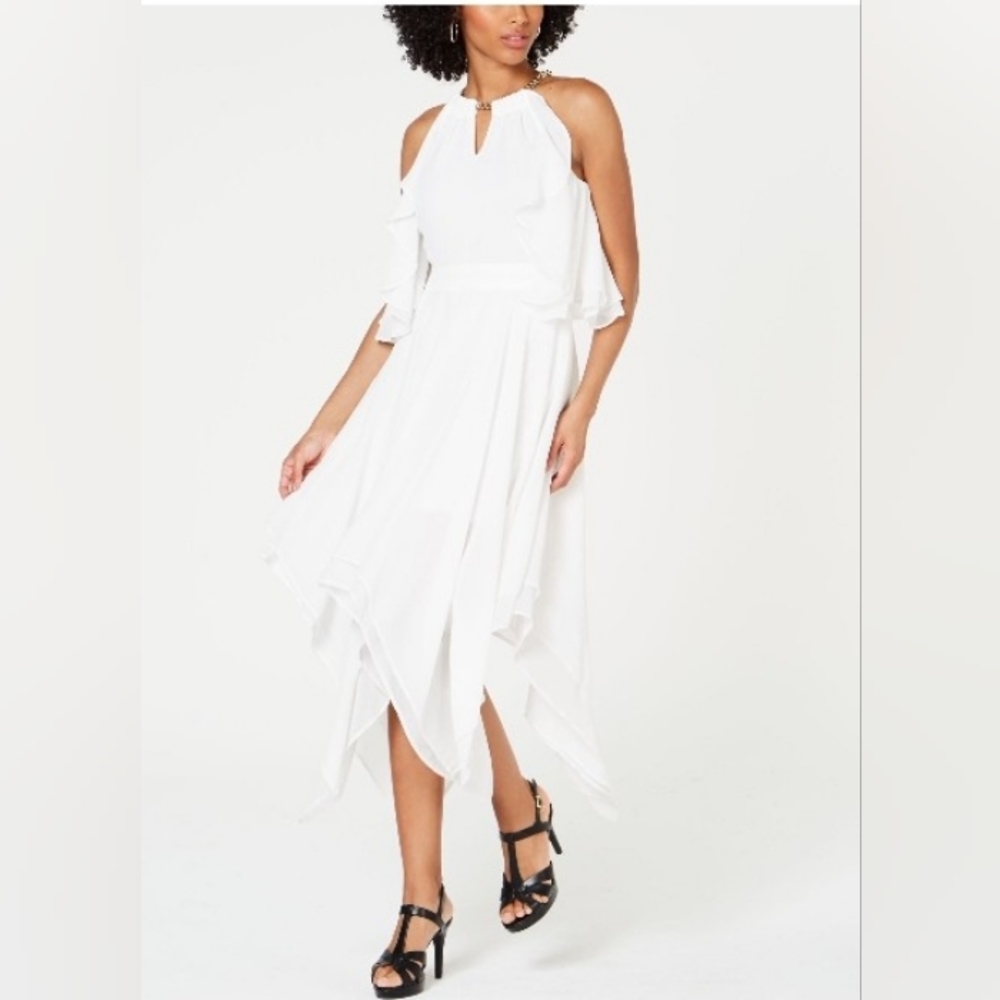 Elegant White Women's Dress